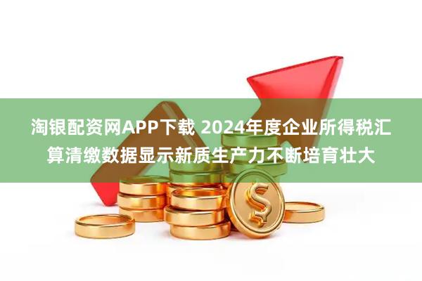 淘银配资网APP下载 2024年度企业所得税汇算清缴数据显示新质生产力不断培育壮大